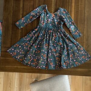 A+A Twirl Dress - Green and Orange